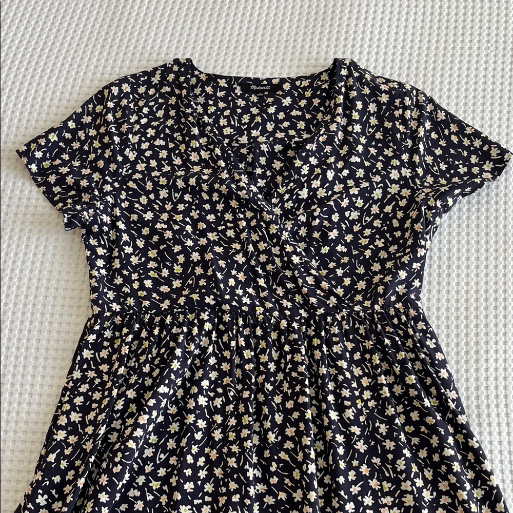Madewell Wrap Front Floral Midi Dress